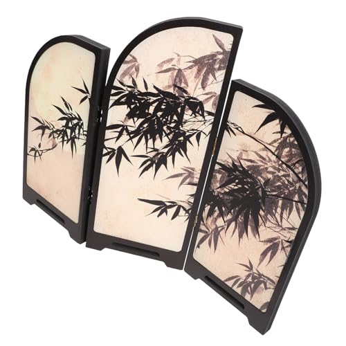 Mini Écran Pliant Décoratif à Trois Panneaux pour Bureau, PVC Acrylique
