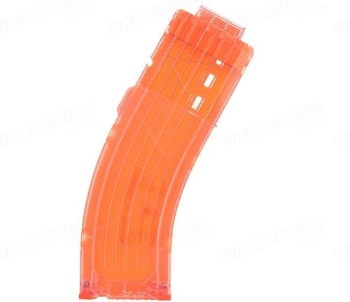Miniatura 6 de Worker Mod Banana - Clip de recarga rápida de 15 dardos para Nerf N-strike Elite Color naranja y transparente