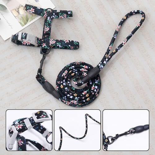 RELKLYU 1 -Teilige Haustier -Leine, 1 -Teilige Haustierleine Und 1 Stückkragen, Katzenversorgungen, Einstellbare Leine, Katzen -Außengeräte.