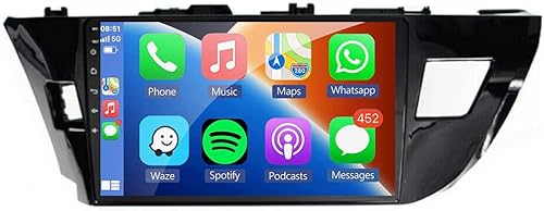 Android 12 Carplay para Toyota Corolla Radio 2014 2015 2016 estéreo incorporado Bluetooth unidad principal DSP inalámbrico Android auto libre Backip