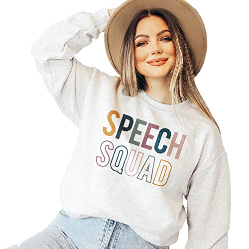 SLP Sweatshirt - Speech Squad - Speech Therapy - Speech Language Pathology - Speech Therapist Group Sweatshirts - Unisex Crewneck Sweatshirt3
