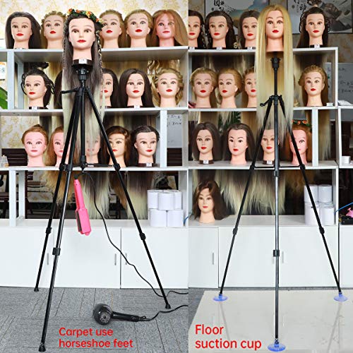 image for Dansee Wig Stand Tripod, Metal Mannequin Head Stand Adjustable 24