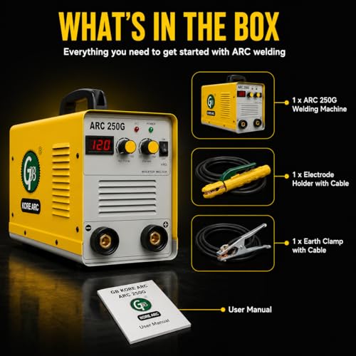 Image of 250G 250 Amp ARC Welding Machine with VRD & Arc Force | MOSFET Inverter Technology | Industrial Overcurrent Switch | 220V Single Phase | Heavy Duty 3.15mm Rod Welding