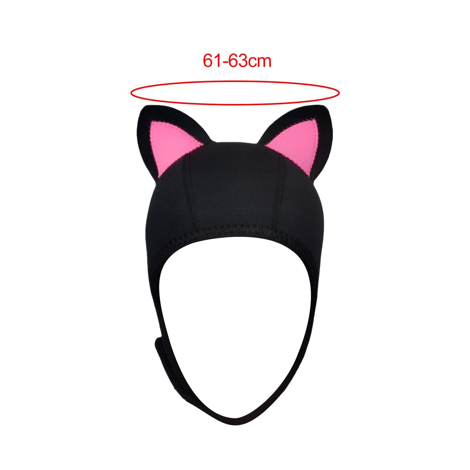 Cappuccio da Sub, Cuffia da Nuoto in Neoprene, Simpatico Cappuccio da Sub per Uomo E Donna, Cuffia da Surf per Canoa, Nero Rosa