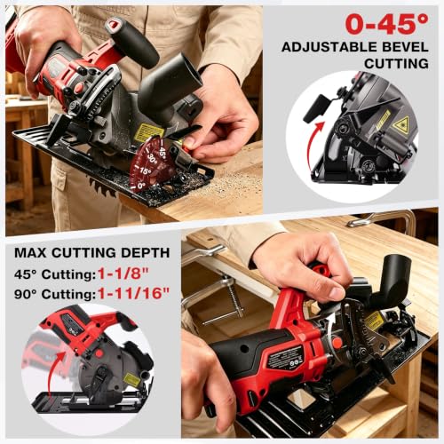 SHALL 20V Cordless Mini Circular Saw
