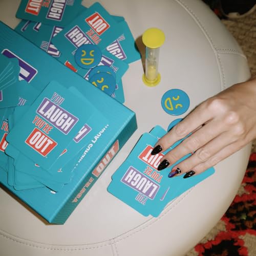 You Laugh You’re Out A Party Game with Hilarious Charades Family Card Games for Adults & Kids, 125 Prompt Cards Fun Card Games for Family Game Nights, Gatherings, & Parties Ages 14+