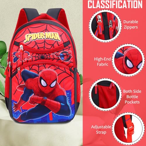 Image of Unisex Spidermanbackpack School Daypack Trendy Durable Bag for Study & Travel