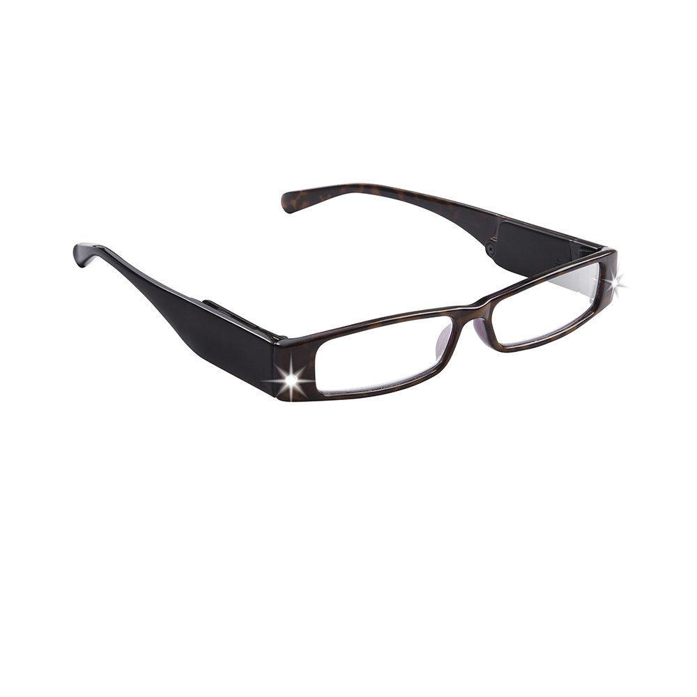 (2.00 Diopter, Upper Talarik) - LIGHTSPECS LP Ultra Bright LED Lighted Lightweight Rectangular Reading Glasses