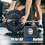 GIKPAL Olympic Bumper Plates Set - 100% Rubber Weight Plates for 2 Inch Barbell Weights - Barbell Plates for Home Gym Free Weights Strength Training, Crushproof & Noise Reduction - Image 3