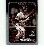 2024 Topps Chrome Sepia Refractor #22 Wade Meckler RC Rookie San Francisco Giants MLB Baseball Trading Card