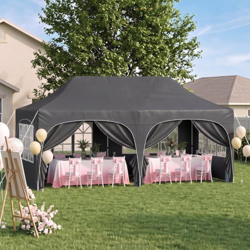 Image of Tangkula 10 x 20 ft Pop Up Canopy with 6 Removable Sidewalls