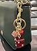 Dulcet Project Cherry Bag Charm Keychain Cute Purse Charm Red Dice Accessory for Women’s Handbags or Keys