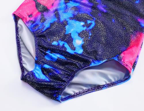 Image of Domusgo Toddler Leotard Gymnastics Long Sleeve, Sparkly Tumbling Dance Leotards for Baby Girls Kids Teens 2-14 Years