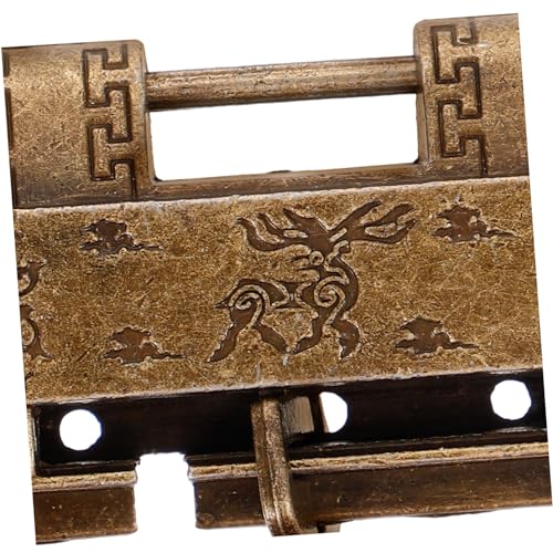 Image of Vintage Padlocks Old Keys Style Mini Lock Key for Jewelry Box Decorative Padlock Latch for Wooden Cabinet Antiqued Design