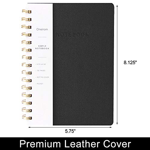 Oneirom-Spiral-Notebook-610-x-819-College-Ruled-Journal-with-Inner-Pockets-and-160-PagesPU-Leather-Cover-Business-Journal-Twin-Wire-Binding-Notebook-Perfect-for-Office-Home-School-Supplies