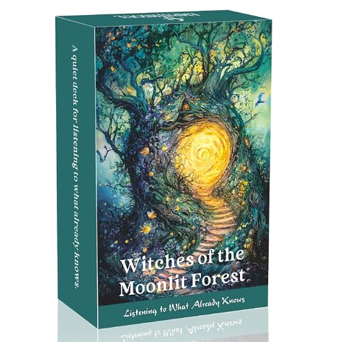 Image of Witch Oracle Cards Deck 54 Cards, Witches of the Moonlit Forest, Forest Magic & Animal Spirit Oracle for Intuition, Spiritual Guidance, Pagan & Nature Lovers