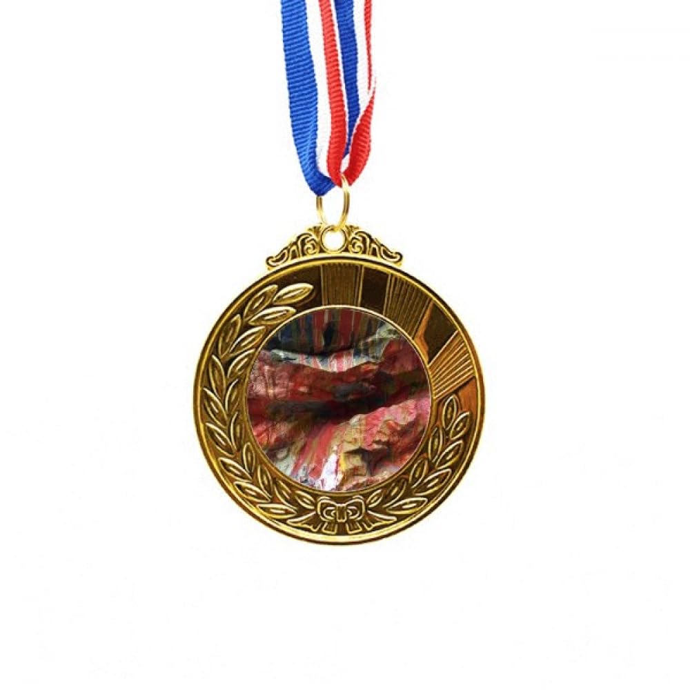 Cinta de primer lugar para distinguir campeones con ilustración artística multicolor texturizada 4