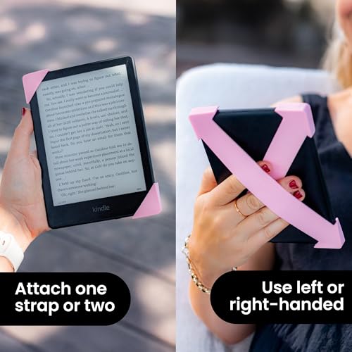 Image of Strapsicle Silicone Hand Straps | Accessory for 6 inch Kindle (2022-2024) and Kobo Nia | 2-Pack | Purple