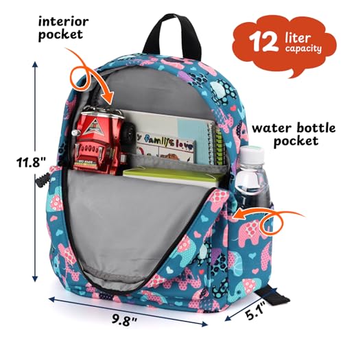 Image of Zicac Toddler Backpack for Boys Girls 12 inch Mini Kids Backpack for School & Travel, Preschool Kindergarten Cartoon Daypack