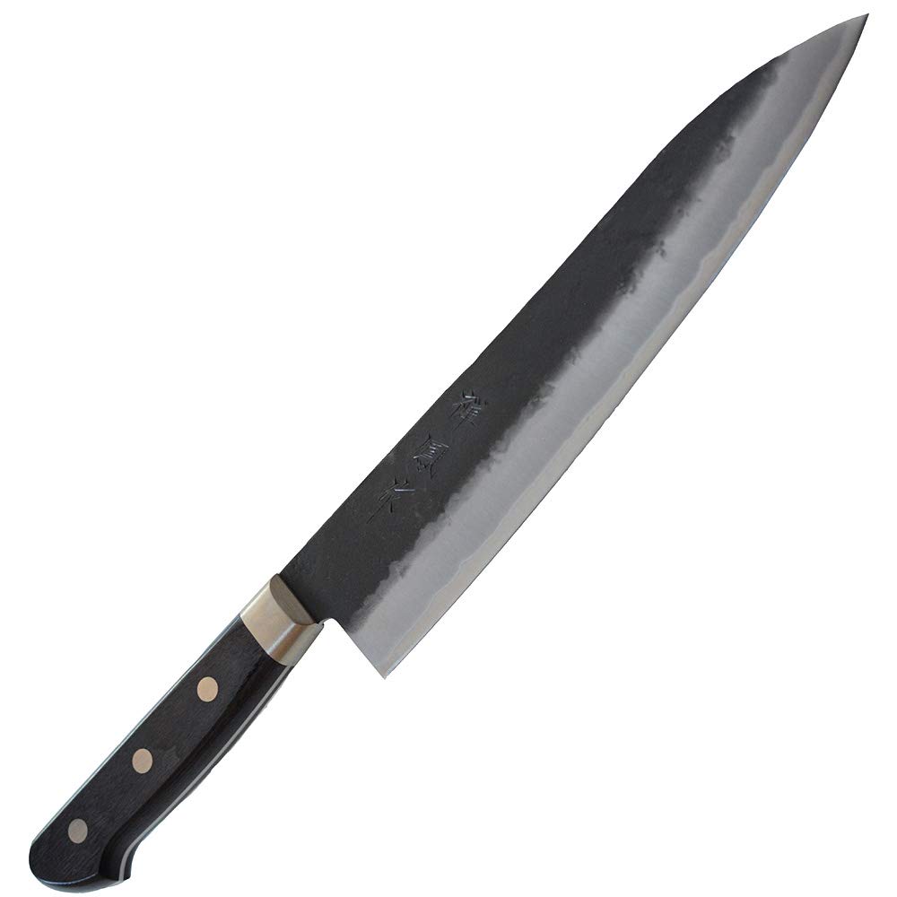 Amazon｜禅鳳作 黒肌青紙スーパー鋼 日本製 牛刀包丁 210mm｜牛刀包丁 