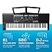 Alesis Harmony 61 Pro - 61 Key Keyboard Piano with Adjustable Touch Response, USB Midi, 580 Sounds, X/Y Performance Touchpad with DJ-Style FX