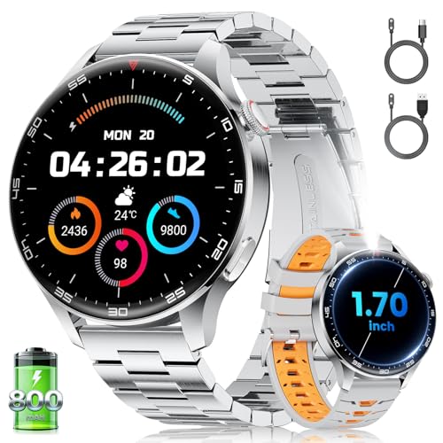Smart Watch for Men(Answer/Make Calls), 1,7'' HD Large Screen Men's