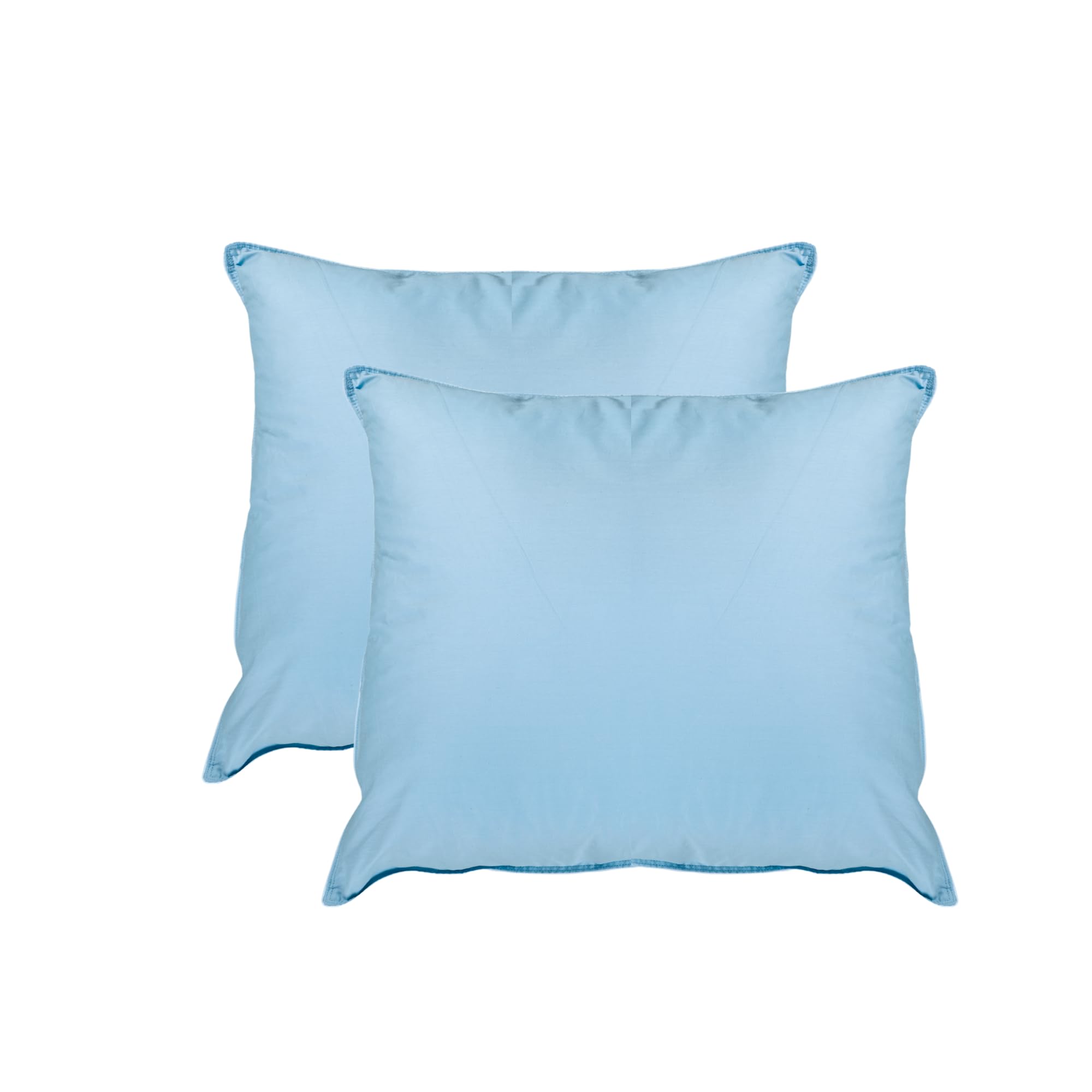 Royale Linensยฎ Outdoor Garden Cushion | Throw Pillow Shredded Foam Filled | Water Resistant Soft and Comfy Patio Pillow Cushions for Sofa, Couch, Balcony | 18" x 18" (Sky Blue, Set of 2)