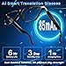 XOOMEER Ai Translation Smart Glasses with ChatGPT,Bluetooth Glasses with 164+ Language Translation,Translator Glasses Physical Color-Change Lenses,Multifunctional Audio Eyewear for Women Men (M01)