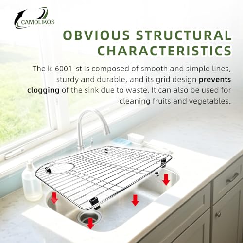 Rack de fondo para lavabo K-6001-ST acero inoxidable miniatura 6