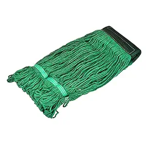 MECCANIXITY Commercial Mop Heads Replacement 40x27cm Cotton Yarn for Wet/Dry Mop Floor Cleaning Pads, Green