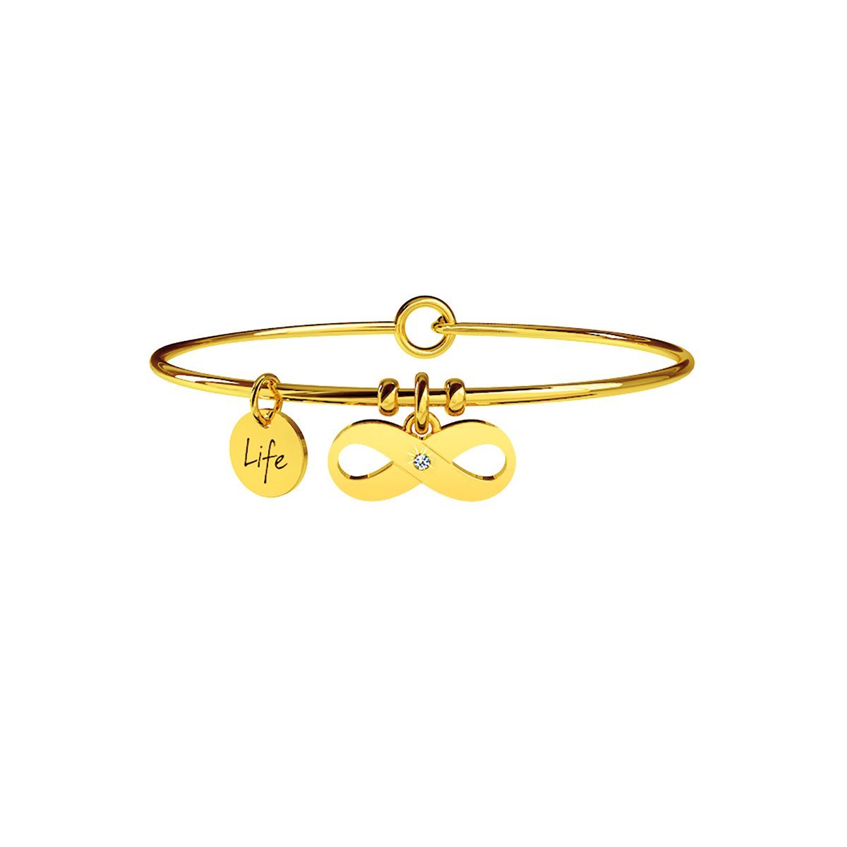 BRACCIALE RIGIDO KIDULT CON INFINITO PLACCATO ORO