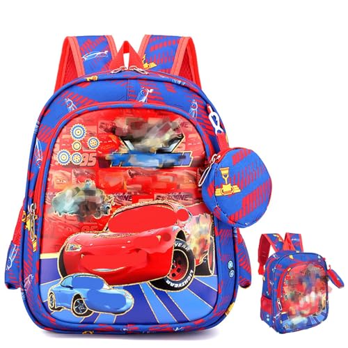 yumcute Kids School Backpack with Character Print Lightweight Waterproof Rucksack for Boys Girls Adjustable Childrens Daypack for Nursery Primary School & Travel
