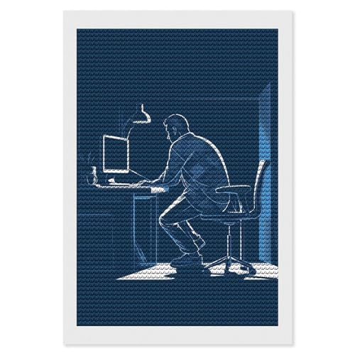 Kit peinture diamant 5D silhouette d'homme pour adulte débutant