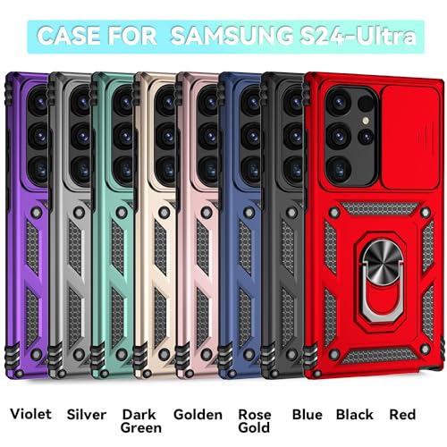 Coque Samsung S24 Ultra argent avec protège-caméra et béquille