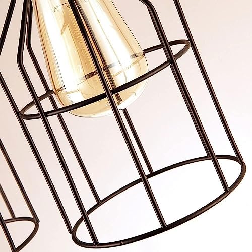 Lustre conduite d'eau rétro, éclairage plafond cage de fer cuisine salon - 6