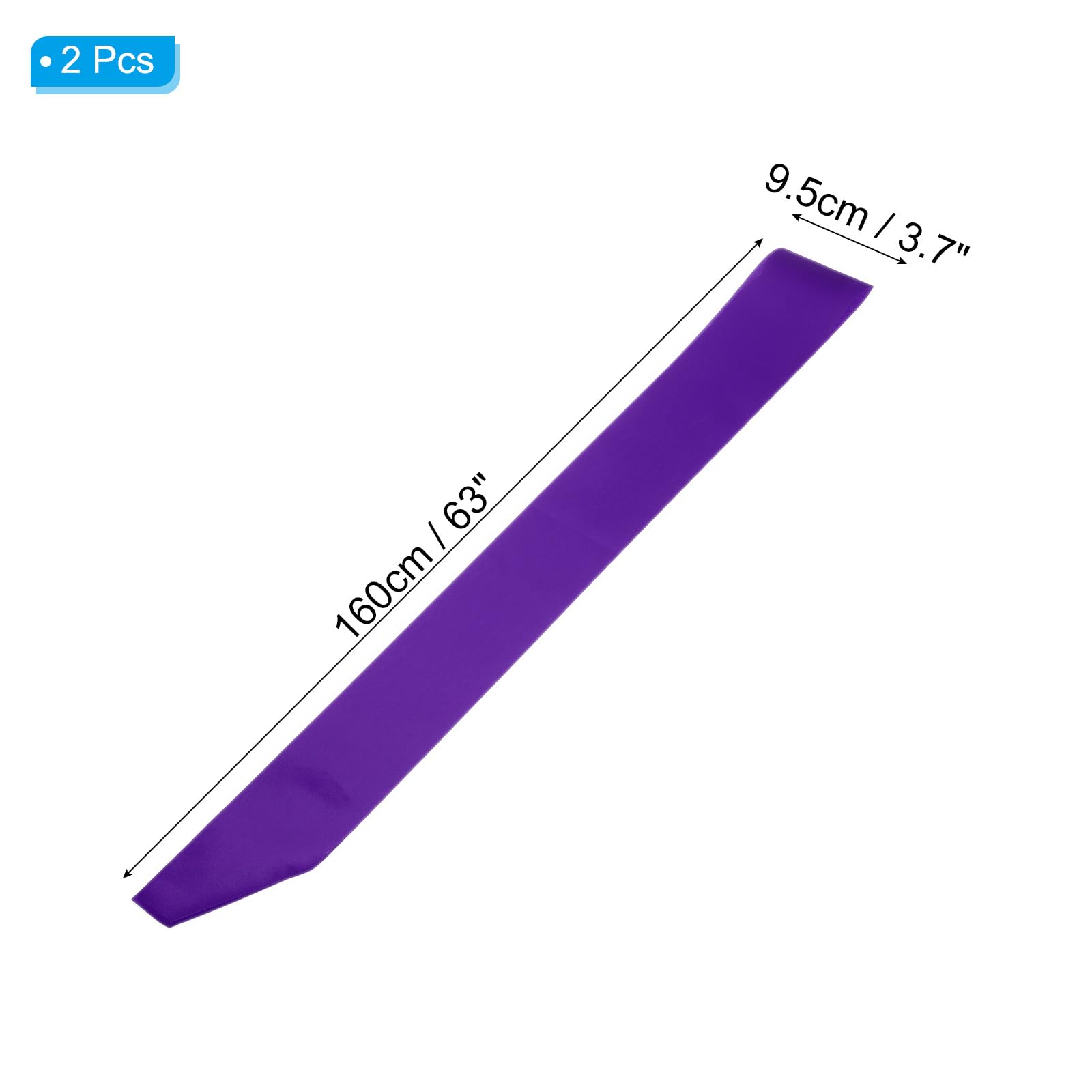 PATIKIL 63"x4" Blank Satin Sash - Image 2