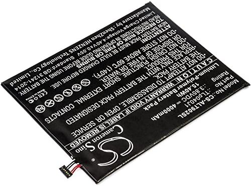 Cameron Sino 4000mAh / 15.40Wh Replacement Battery for Alcatel 8082, 9024W, 9029Z, A30 Tablet, A30 Tablet 4G LTE, Joy Tab, TLp040J1, TLP040K7