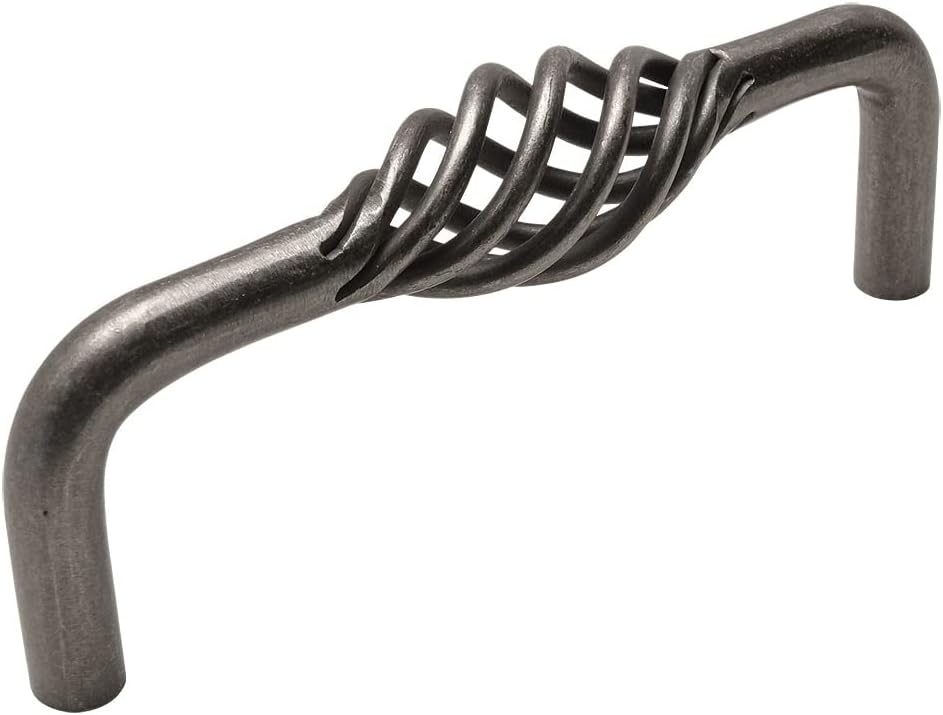 Cosmas 10 Pack 9992-96WN Weathered Nickel Birdcage Cabinet Hardware Handle Pull - 3-3/4" (96mm) Hole Centers