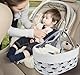 ilauke Wickeltisch Organizer & Baby Windelkorb – Tragbarer Windel Caddy mit Fächern, 39x25x18 cm, Wasserdichter Stoff & Filz, Grau-Weiß, Ideal für Wickelkommode und Babyparty Geschenk