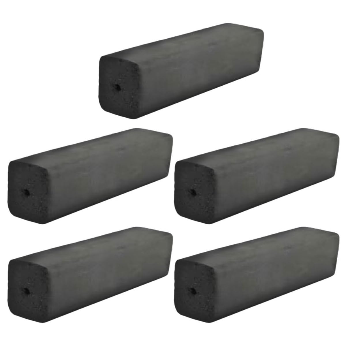 Alipis 5 Pezzi Carbone per Barbecue Senza Fumo, Carbone di Legno da Picnic, bambù, Nero, per Cucinare per Recupero Dopo Sauna, per Principianti del Campeggio e Professionisti