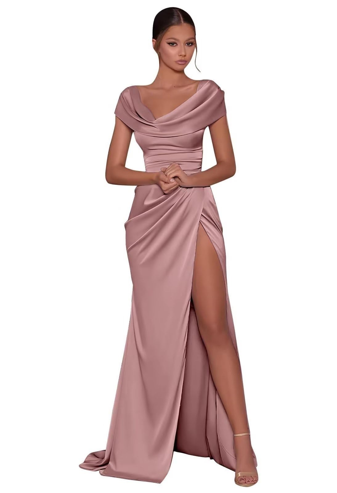 Bolensye Satin Corset Prom Dress
