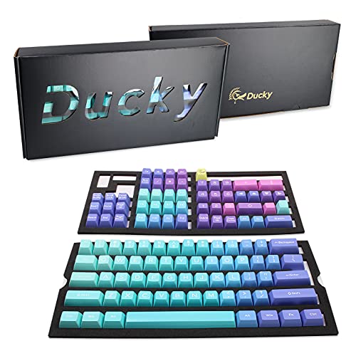 Ducky Azure SA Keycaps 108 ABS Doubleshot Set for Ducky Keyboards or MX Compatible Standard Layout - 108 SA Type Keycap Set - (Azure)