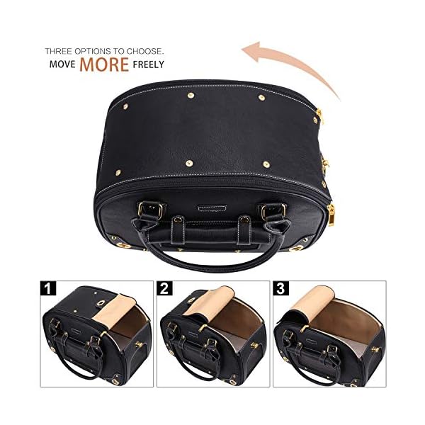 PetsHome-Dog-Carrier-Pet-Carrier-Dog-Purse-Foldable-Waterproof-Premium-PU-Leather-Pet-Travel-Portable-Bag-Carrier-for-Cat-and-Small-Dog-Home-Outdoor Portable Bag Carrier for Small Dog