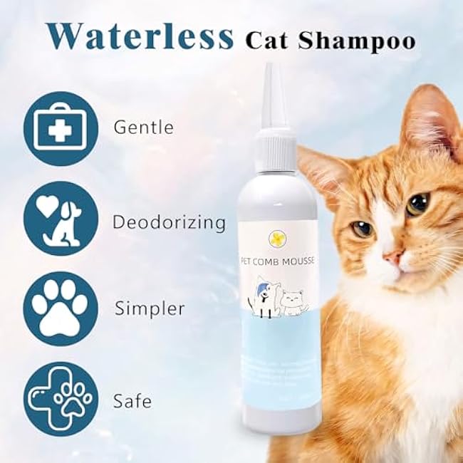 Pet Steam Brush Spray Refill for Dogs & Cats ¨C Pets Waterless Shampoo, 3-in-1 Grooming Spray Comb Mist, 1*Shampoo(Steam Brush not Included)-cUoerxni