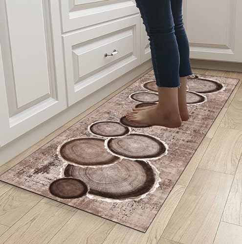 Tapis design moderne marron de qualité supérieure 60 x 150 cm