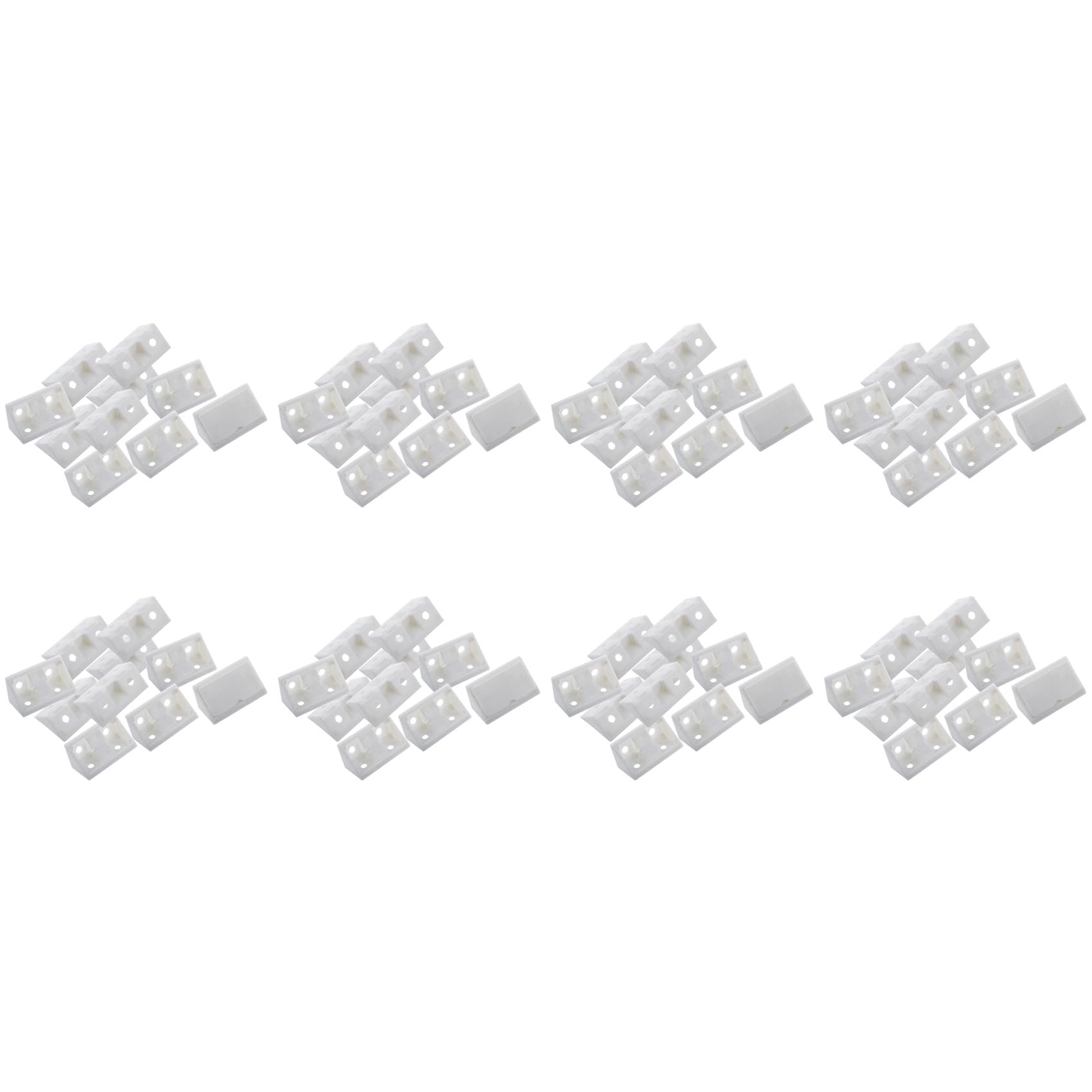 Jnchdghwa Furniture Cabinet Fastener Corner Braces Angle Brackets White 80pcs