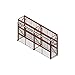 WireCrafters - RE101248SD2 - Gray Steel Wire Mesh Enclosure Kit 144 inH x 120 inW x 48 inD