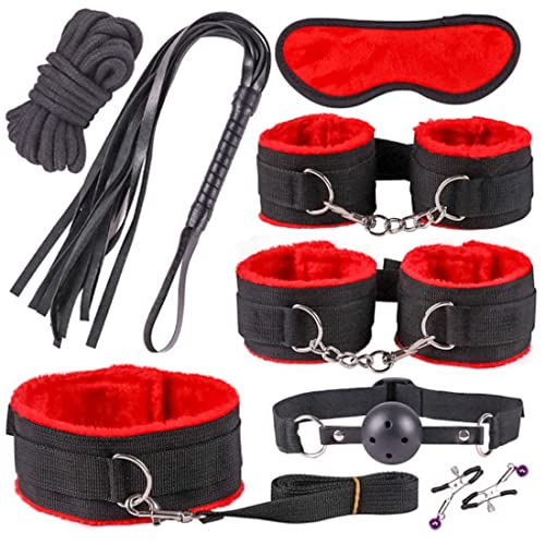 Bondaged Kit Adult Restraint Bed Restraints Sex Adults Bondaged Queen Sexy Straps With Handcuffs Bondage Restraints For Women Kit Neck To Wrist Adult Toy Kinky Play Set Yoga Sweater P9 #TOP15