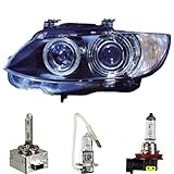 H8 Halogen Autolampe EISENFELS Bundle Set 106517883 erstellt mit Scheinwerfer links + PHILIPS Leuchtmittel H3 + H8 + D1S kompatibel mit 3er Cabriolet E93