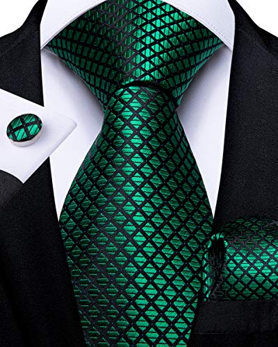 Image of DiBanGu Mens Zipper Ties Silk Adjustable Necktie Pocket Square | Paisley /Striped Pattern,Pre-tied Gift Tie Sets,Jacquard Woven,Pocket Square Cufflinks,Great for Formal & Business Wedding